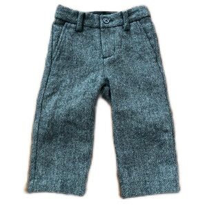 Janie and Jack Boy Heather Grey Wool Suit Trouser